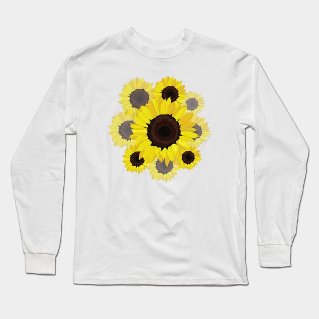 Sunflowers Long Sleeve T-Shirt by dddesign